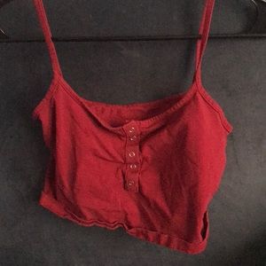 Red crop top